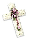 Small Based Cross Pink and White